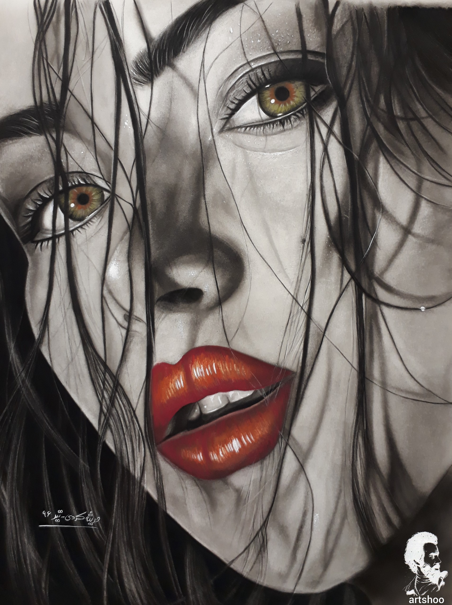 نقاشی سیاه قلم اورژینال